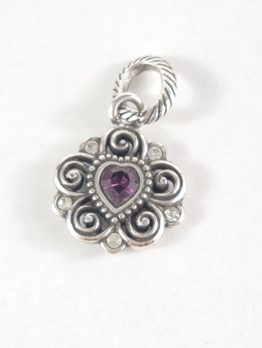 Brighton Amethyst Birthstone Heart Charm